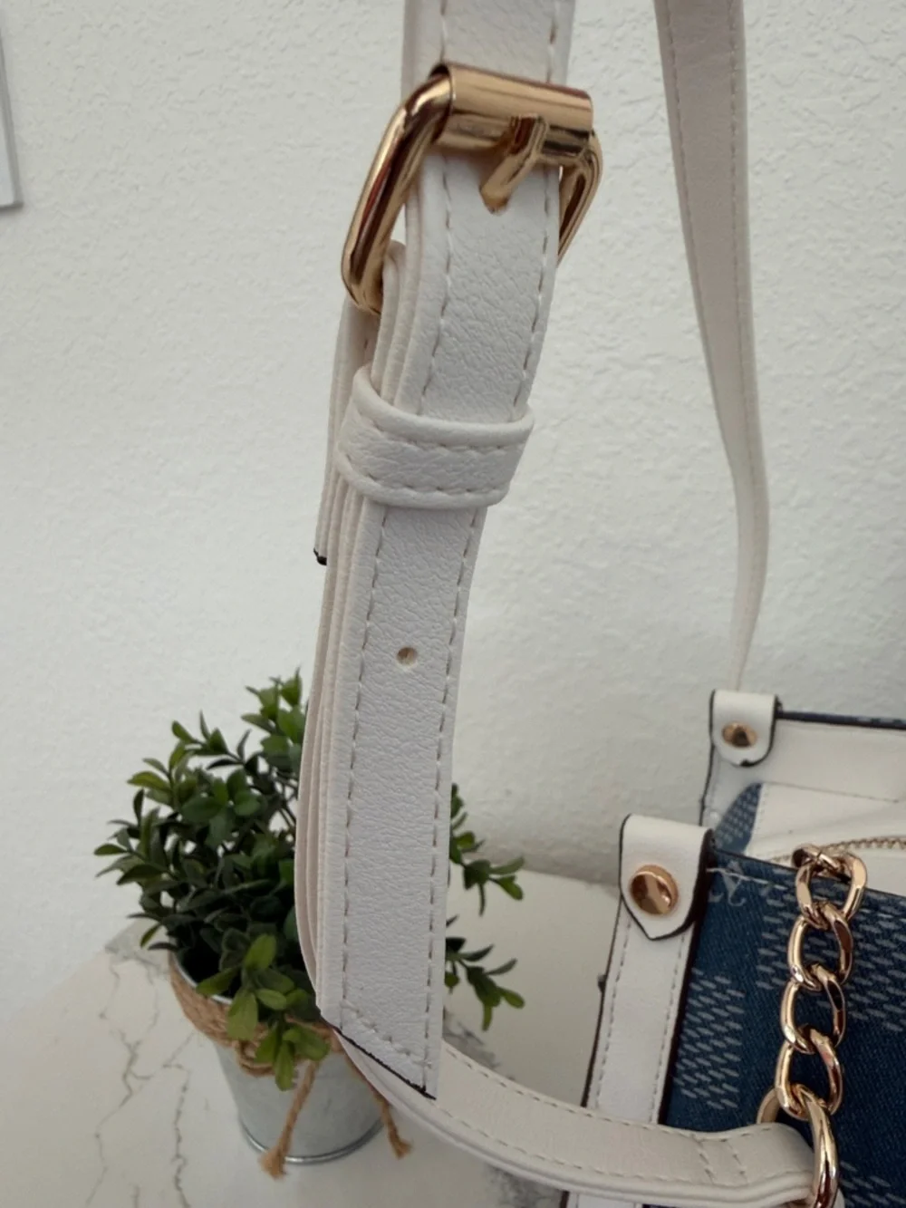 Juicy Couture Denim Satchel – NWT – Gold Hardware, White Trim, Vintage Y2K Style